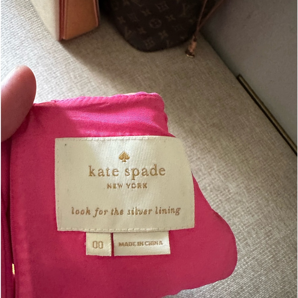 Kate Spade Satin Faille Bow Back Mini Dress, Size 00 in Cabaret Pink - Picture 11 of 11